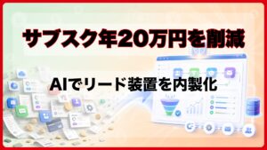 サブスク年20万円を削減 AIでリード装置を内製化
